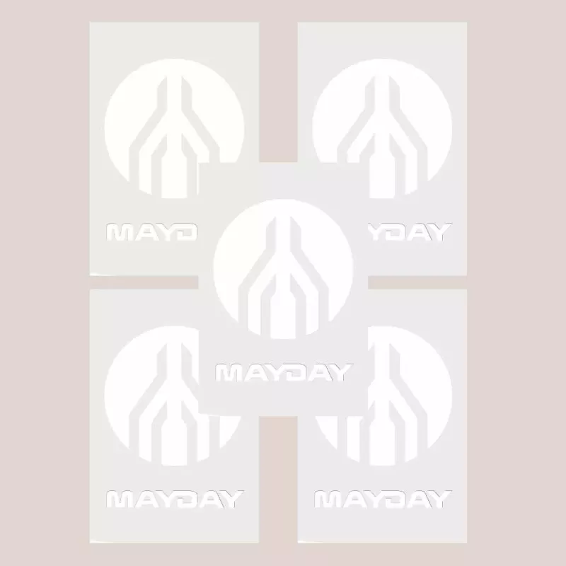 MAYDAY | 5 naklejek Logo