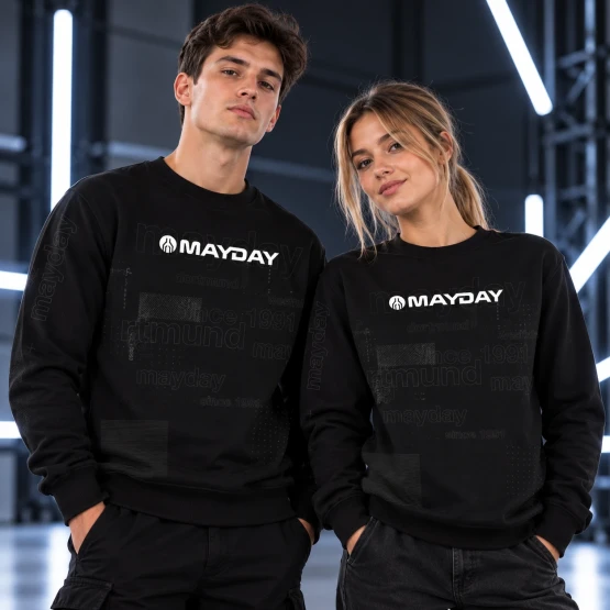 MAYDAY | Czarna bluza | Unisex